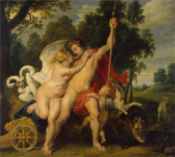 Vénus et Adonis, 1614, Peter Paul Rubens, Hermitage museum