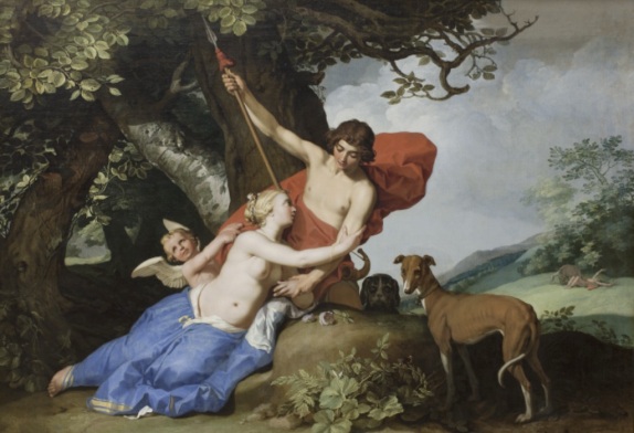 Venus et Adonis, 1632, Abraham Bloemaert, Statens Museum for Kunst