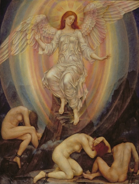 The light shineth in darkness and the darkness comprehendeth it not, 1906, Evelyn de Morgan