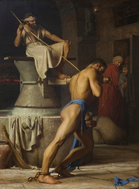 Samson et les Philistins, 1863, Carl Heinrich Bloch, Statens Museum for Kunst