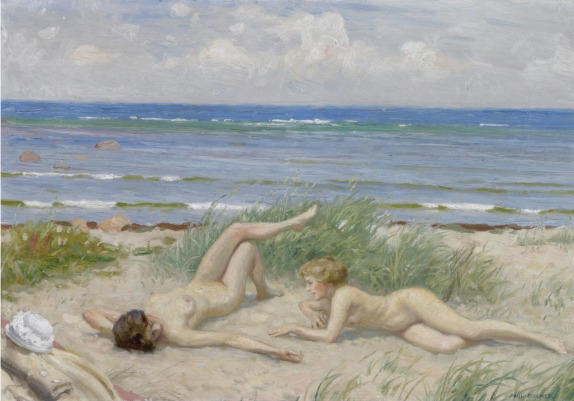 Nude Bathers On A Beach, Paul Gustave Fischer