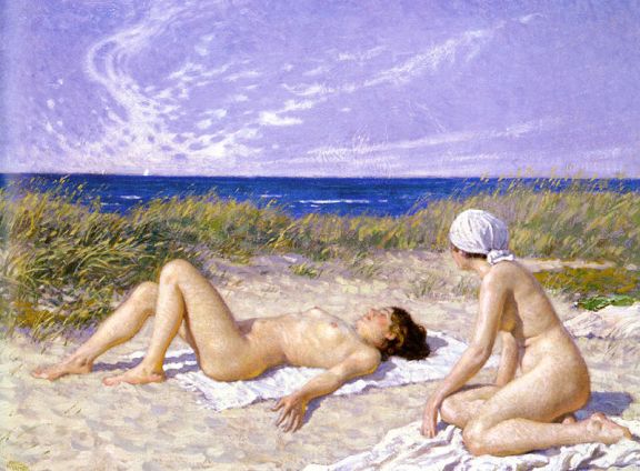 Sunbathing in the Dunes, 1916, Paul Gustave Fischer