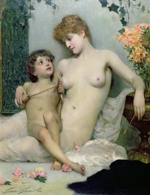 Venus et Cupidon, 1885, Solomon Joseph Solomon