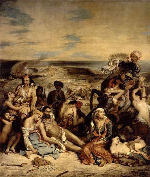 Scène des massacres de Scio, 1824, Eugène Delacroix, Musée du Louvre
