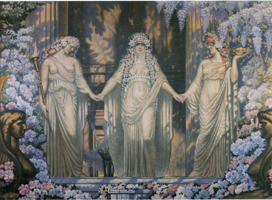 Les Femmes d'Eleusis, 1931, Jean Delville, Musée des beaux-arts de Tournai